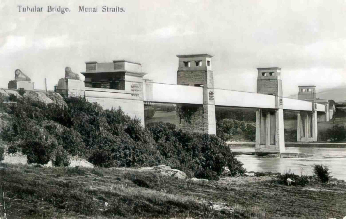 Anglesey Menai Bridge Tubular Bridge 1903 Vintage A4 Photo Print