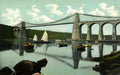 Anglesey Menai Suspension Bridge c1900s Vintage A4 Photo Print