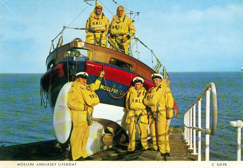 Anglesey Moelfre Lifeboat Heroes vintage old photo A4 Photo Print