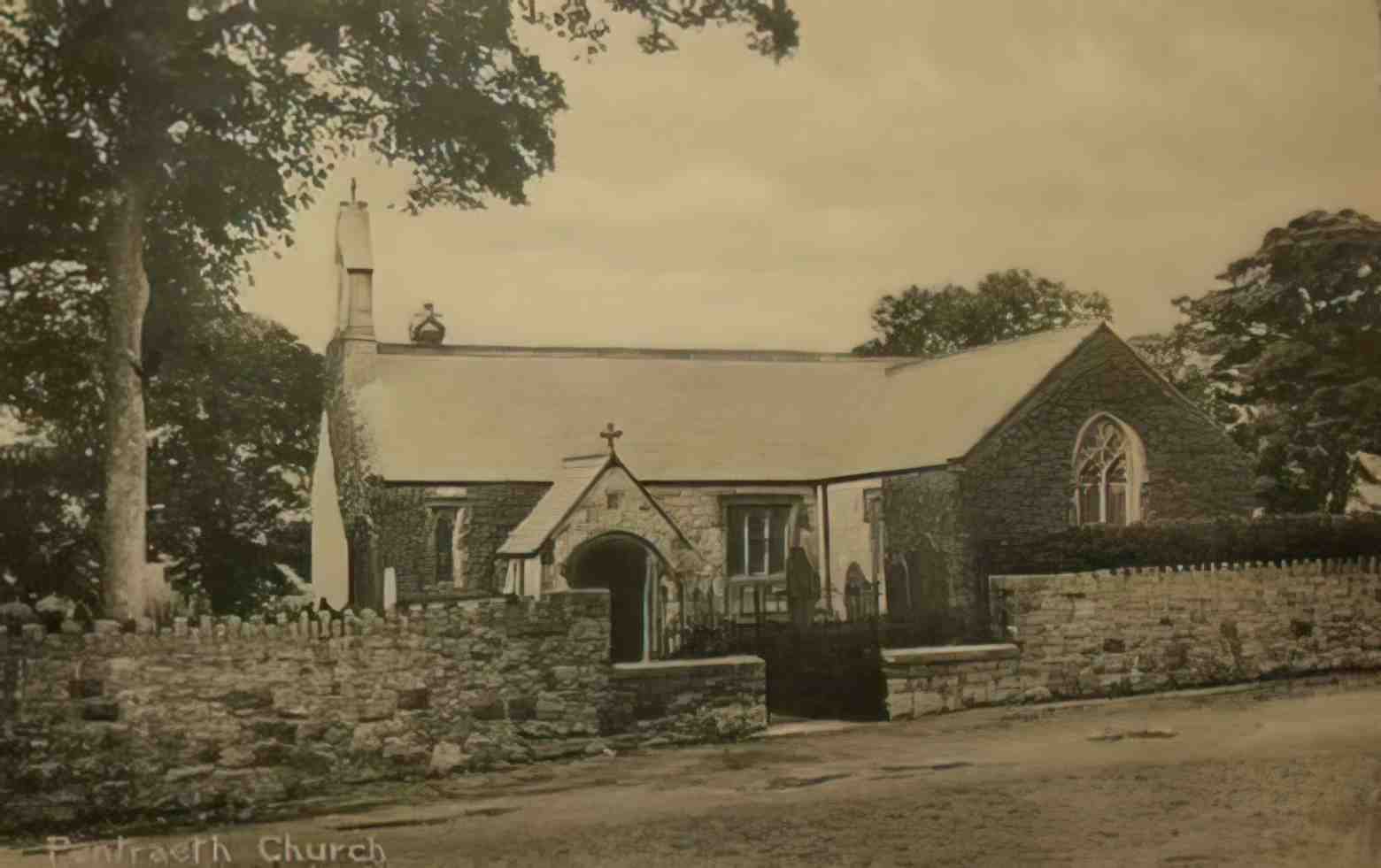 Anglesey Pentraeth St Marys Church 1910s Vintage A4 Photo Print