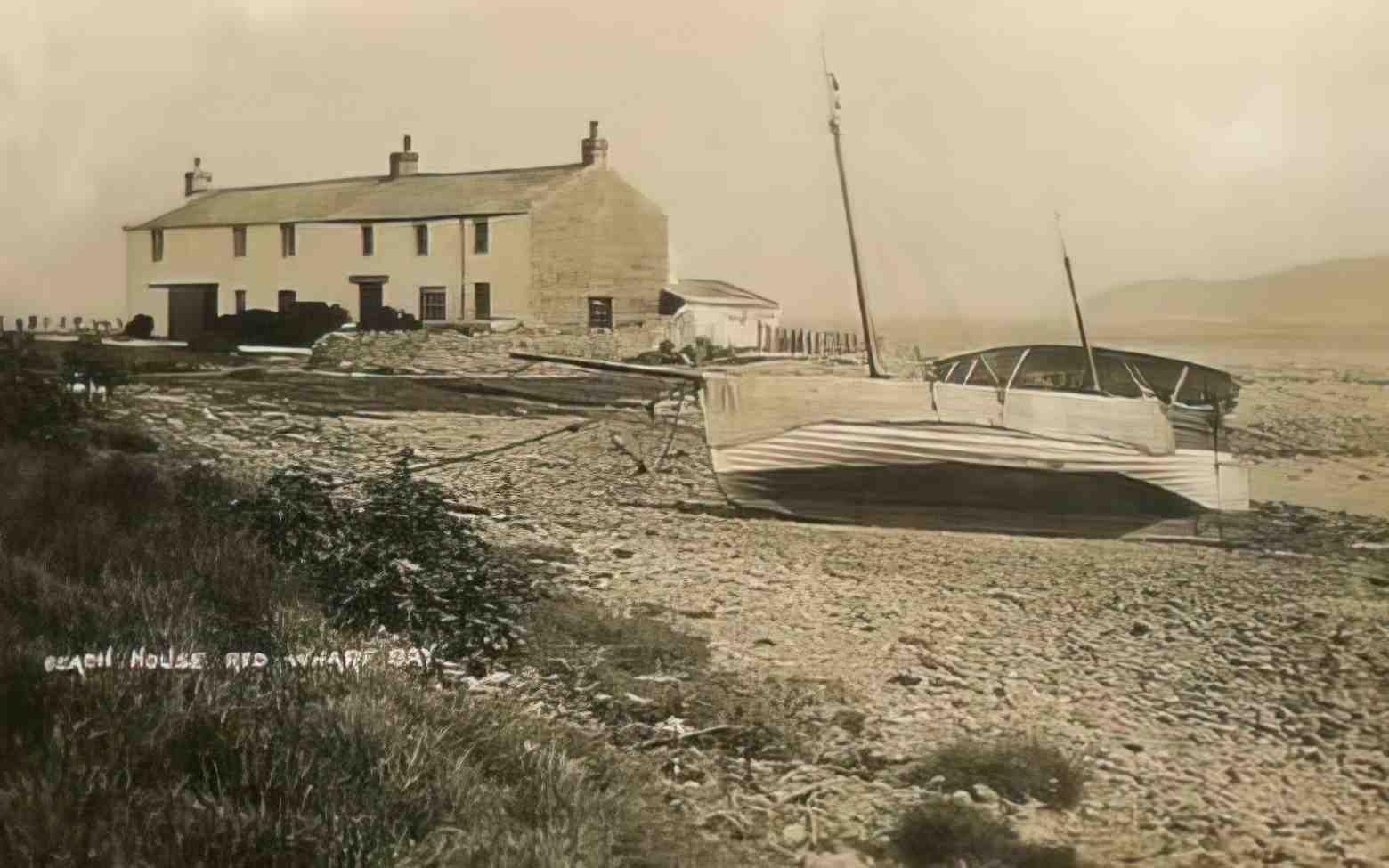 Anglesey Red Wharf Bay Beach House 1910s Vintage A4 Photo Print