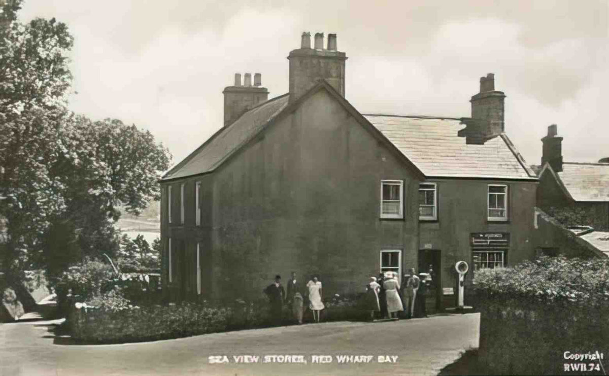 Anglesey Red Wharf Bay Sea View Stores 1940s Vintage A4 Photo Print