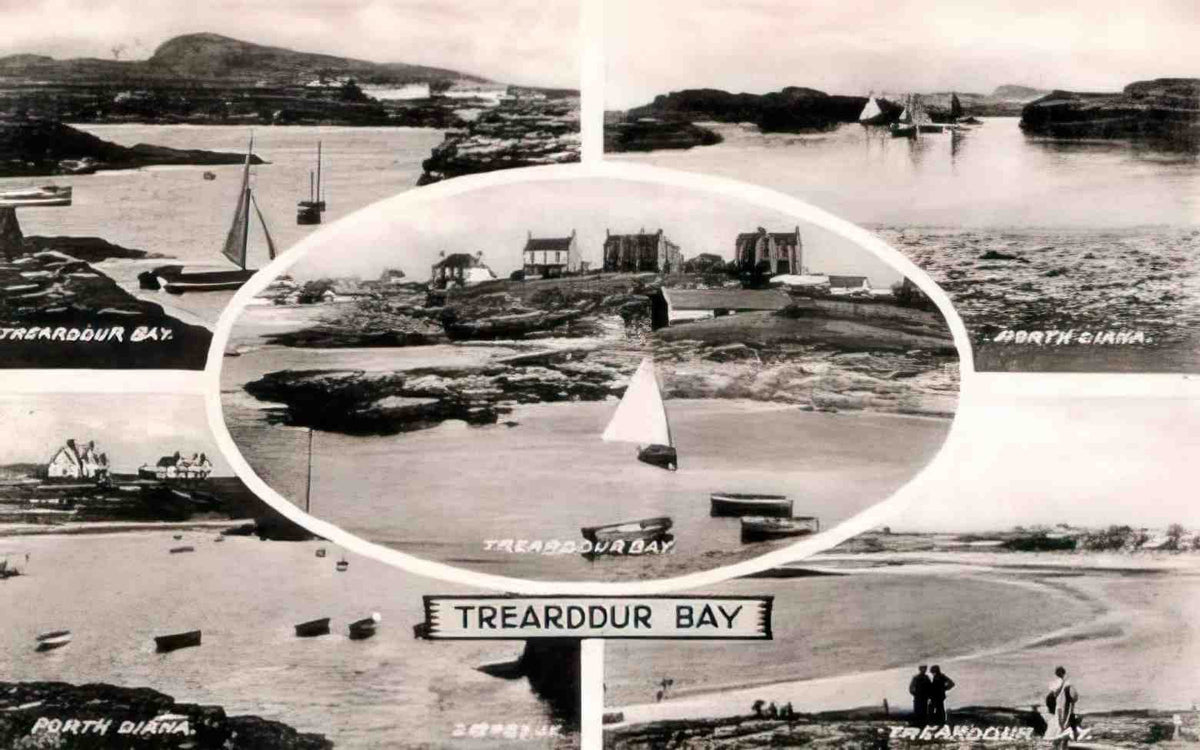 Anglesey Trearddur Bay Multiview 1930s Vintage A4 Photo Print