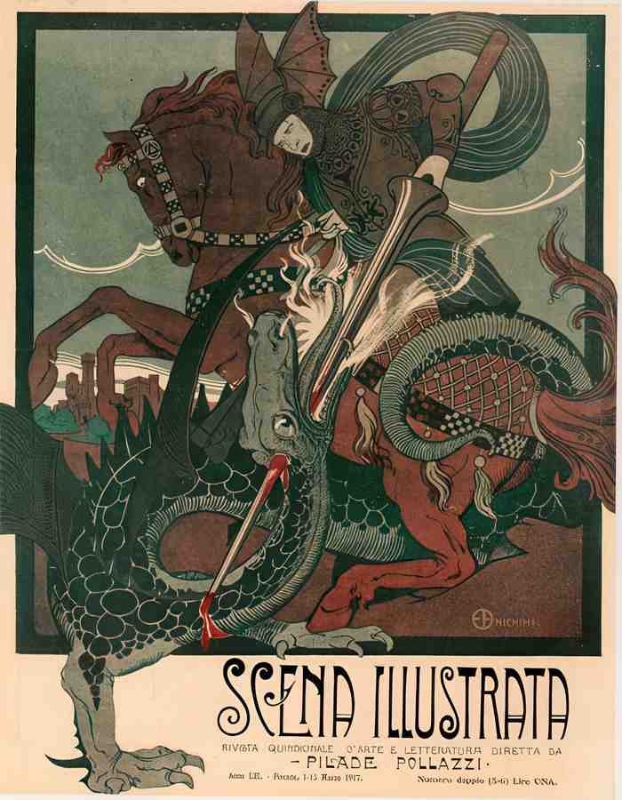 AnichiniDragon Vintage Advert A4 Photo Print