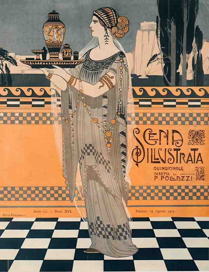 AnichiniLadyServer Vintage Advert A4 Photo Print