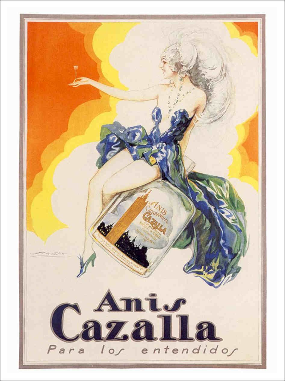 Anis Cazalla Luciano Mauzan 1927 Vintage Retro Advert Poster A4 Photo Print