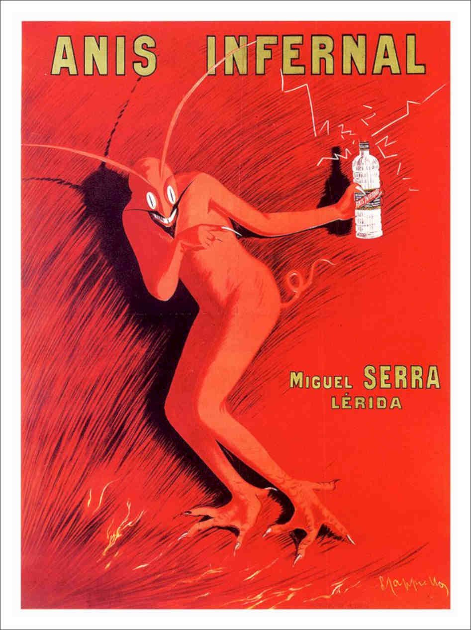 Anis Infernal Liquer Drinks Advert Leonetto Cappiello Pos Vintage Retro Advert 