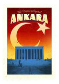 Ankara City Poster Vintage Retro Advert Poster A4 Photo Print