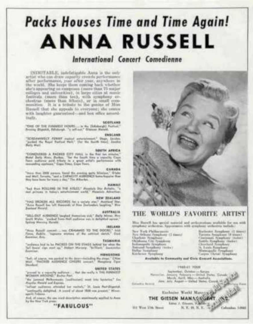 Anna Russell Butterfly Vintage Retro Advert Ads A4 Photo Print