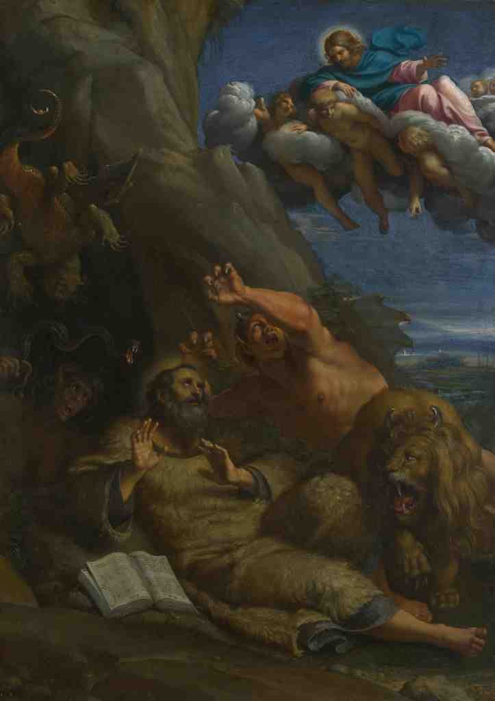 Annibale Carracci Christ appearing to Saint Anthony Abbot A4 Photo Print