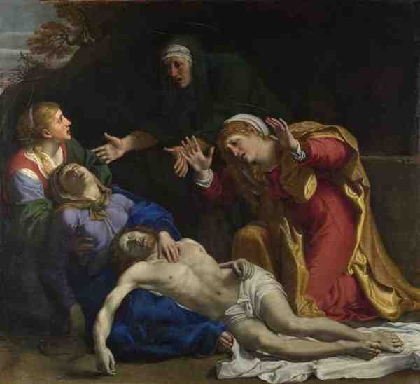 Annibale Carracci The Dead Christ Mourned The Three Maries) A4 Photo Print