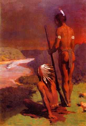 Anschutz Thomas P Indians on the Ohio A4 Photo Print