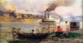 Anschutz Thomas P Steamboat On Ohio 2 A4 Photo Print