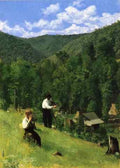 Anschutz Thomas P The Farmer and His Son at Harvesting A4 Photo Print