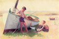 Anschutz Thomas P Two Boys by a Boat Near Cape May A4 Photo Print