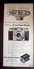 Ansco Super Memar Vintage Retro Advert Ads A4 Photo Print