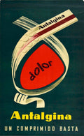 Antalgina Pain Tablets Vintage Retro Advert Poster A4 Photo Print