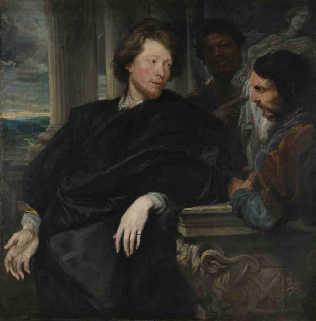 Anthony van Dyck Portrait of George Gage with Two Attendants A4 Photo Print