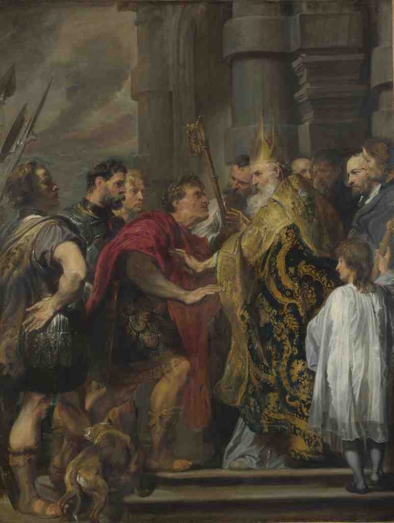 Anthony van Dyck St Ambrose barring Theodosius from Milan Cathedral A4 Photo Print