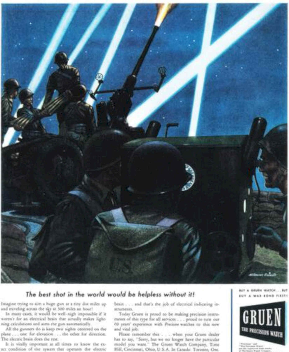 Anti Aircraft Guns Vintage Retro Advert Poster A4 Photo Print