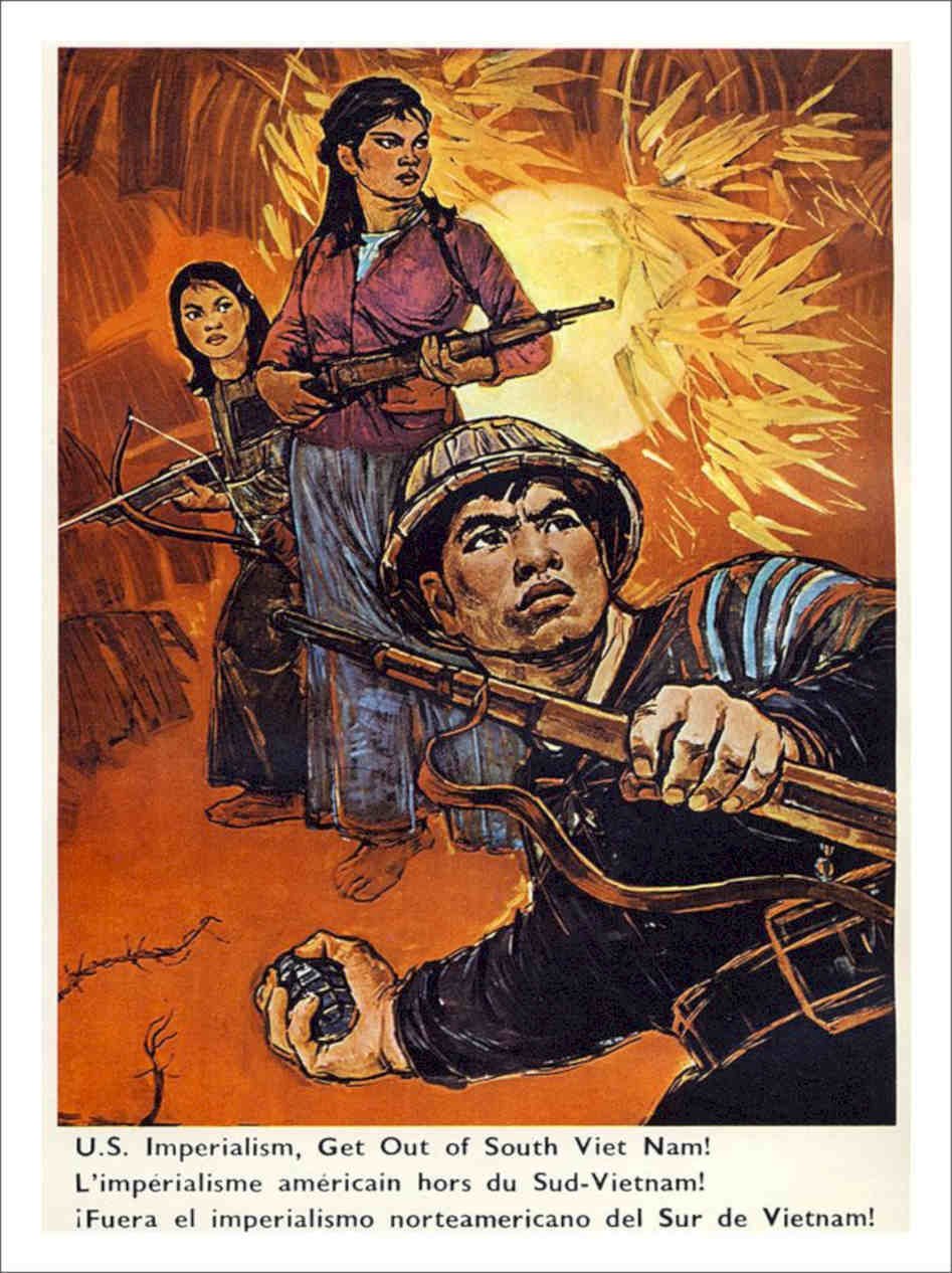 Anti America Vietnam War Poster China 1960s Vintage Retro Advert Poster A4 Phot