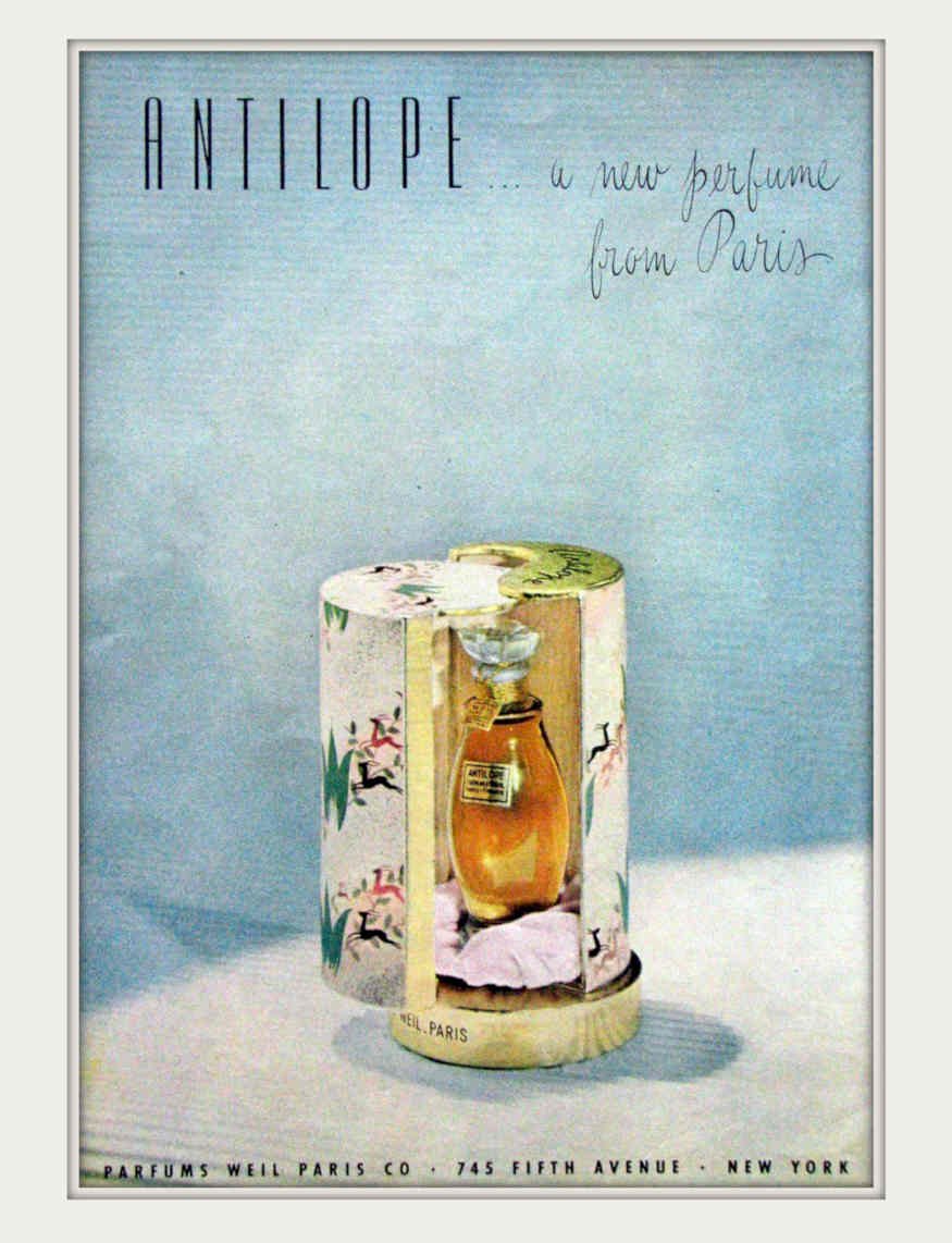 Antilope Perfume Rug Vintage Retro Advert Poster A4 Photo Print