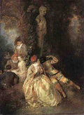 Antoine Jean Watteau Harlequin And Columbine A4 Photo Print