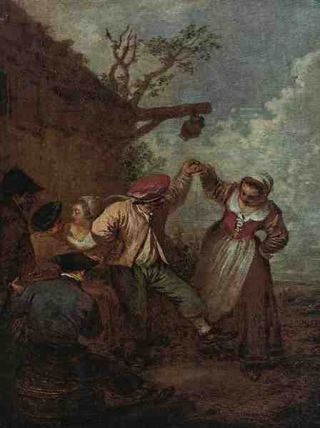 Antoine Jean Watteau Peasant Dance A4 Photo Print