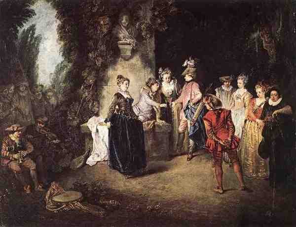 Antoine Jean Watteau The French Comedy A4 Photo Print