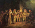 Antoine Jean Watteau The Italian Comedy A4 Photo Print