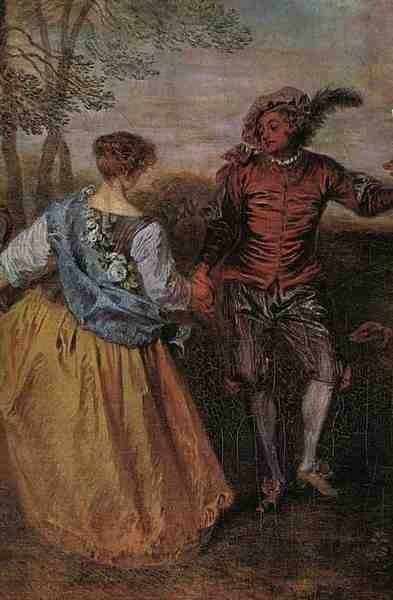 Antoine Jean Watteau The Shepherds Detail A4 Photo Print