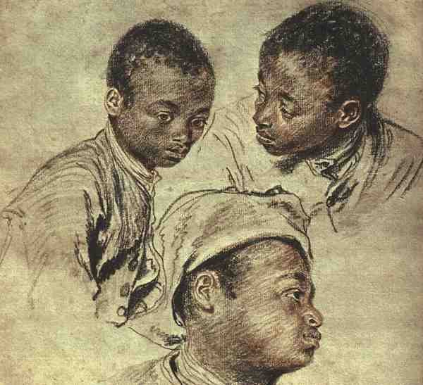 Antoine Jean Watteau Three Studies Of A Boy A4 Photo Print