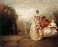 Antoine Jean Watteau Two Cousins A4 Photo Print