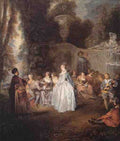 Antoine Jean Watteau Watteau Les Fetes Venitiennes A4 Photo Print