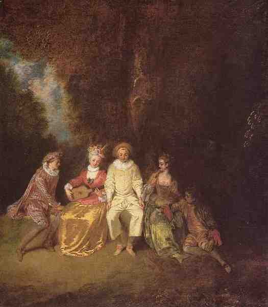 Antoine Jean Watteau Watteau Pierrot Content A4 Photo Print