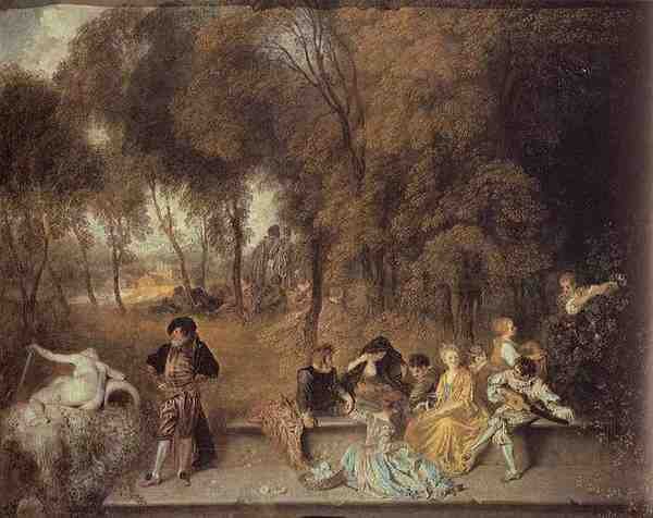 Antoine Jean Watteau Watteau Reunion En Plein Air A4 Photo Print