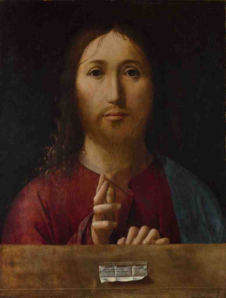 Antonello da Messina Christ Blessing A4 Photo Print