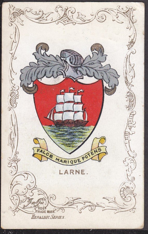 Antrim Larne Heraldic Shield Vintage A4 Photo Print
