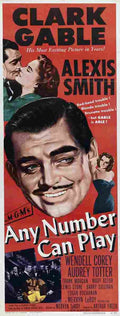 Any Number Can Play 1949 01 film star poster A4 Photo Print