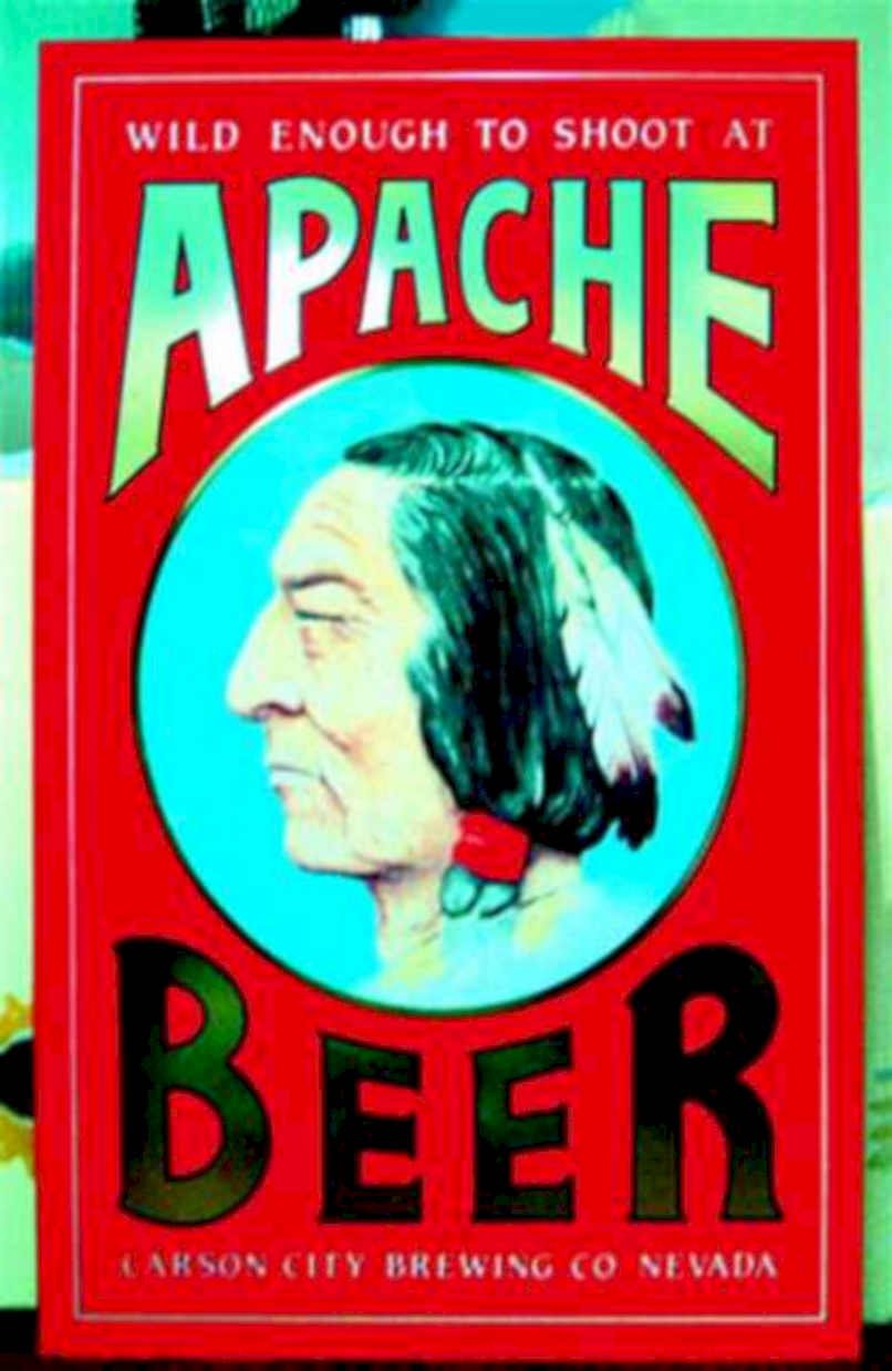 Apache Beer Wild Vintage Retro Advert Ads A4 Photo Print