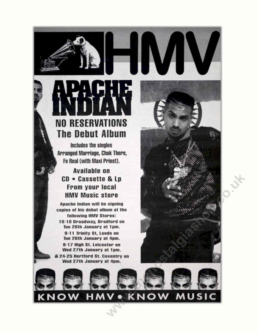 Apache Indian Reservations Vintage Retro Advert Poster A4 Photo Print
