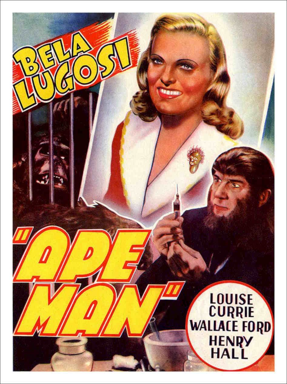 Ape Man Bela Lugosi Movie Poster Vintage Retro Advert Poster A4 Photo Print