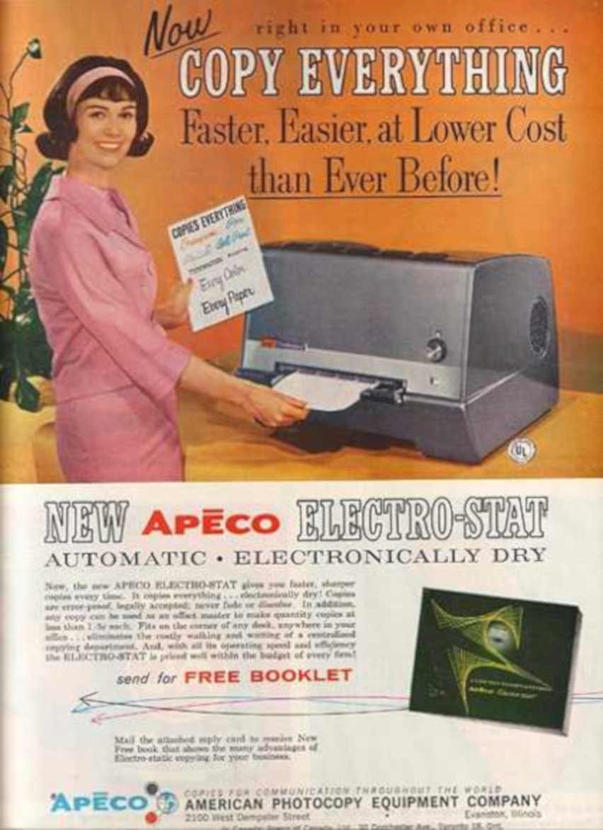 Apeco Copy Dept Vintage Retro Advert Ads A4 Photo Print