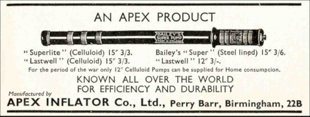 Apex Inflator Pumps Vintage Retro Advert Poster A4 Photo Print