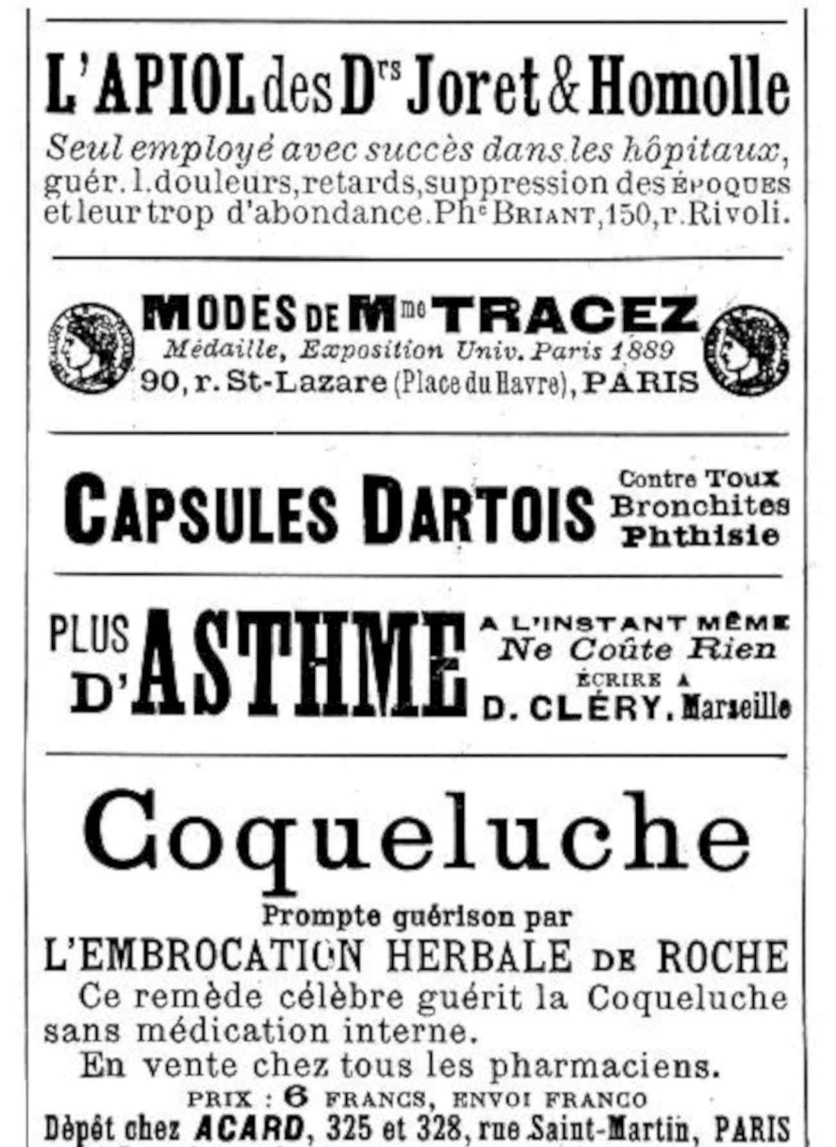 Apiol Dartois Cough Vintage Retro Advert Poster A4 Photo Print