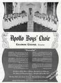 Apollo Boys Choir Vintage Retro Advert Ads A4 Photo Print
