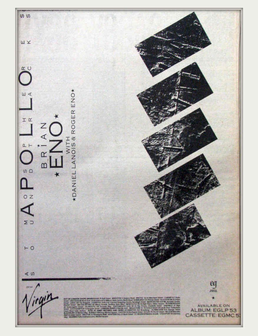 Apollo Eno Shard Vintage Retro Advert Poster A4 Photo Print