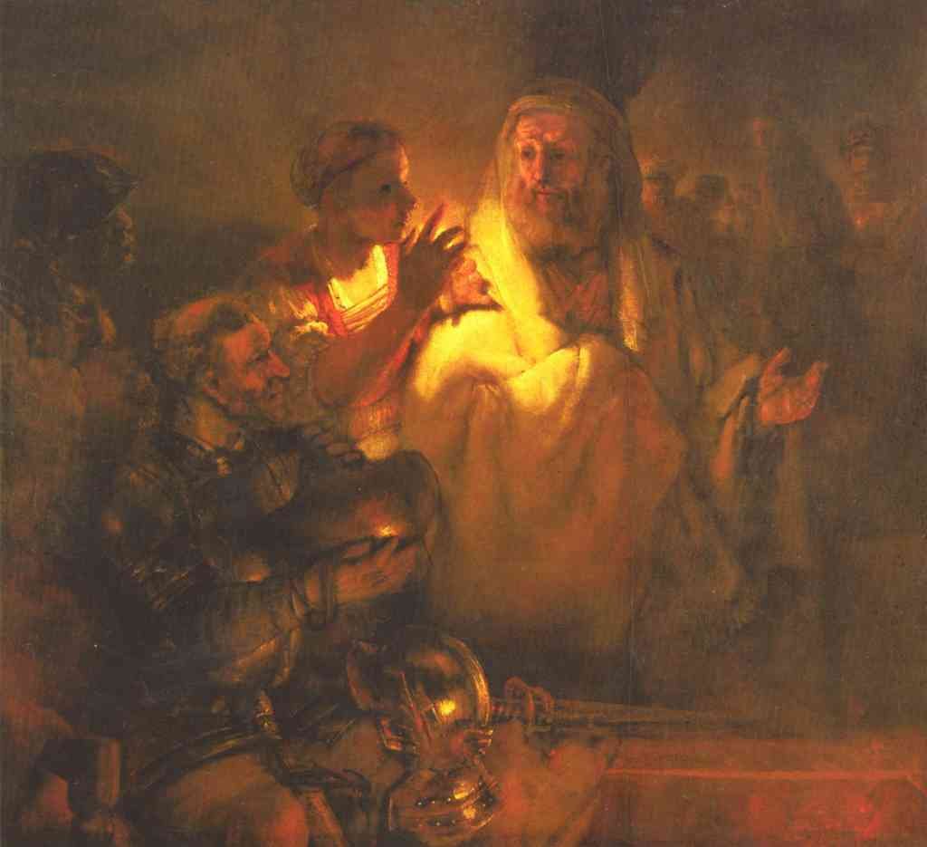 Apostle Peter Denied Christ Rembrandt A4 Photo Print