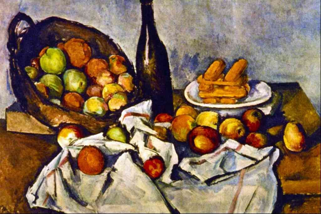 Apple Basket Cezanne Impressionism A4 Photo Print