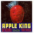 Apple King Sign Vintage Retro Advert Ads A4 Photo Print